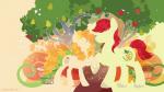 apple clothing cowboy_hat duo female feral food fruit frutiger_metro hat headgear headwear husband_and_wife male married_couple pear plant silhouette tree sambaneko friendship_is_magic hasbro my_little_pony bright_mac_(mlp) pear_butter_(mlp) equid equine horse mammal pony 16:9 2017 4k absurd_res hi_res wallpaper widescreen