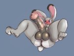 anthro balls big_balls big_penis blush embarrassed feet_up genitals gynomorph huge_penis intersex penis solo thick_thighs oliburgob disney zootopia judy_hopps lagomorph leporid mammal rabbit 2024 colored colored_sketch digital_media_(artwork) shaded sketch