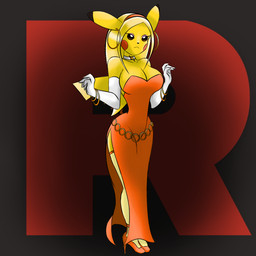 anthro anthrofied armwear big_breasts breasts caption choker clothing curvy_figure ear_piercing ear_ring elbow_gloves female feminization footwear gloves handwear high_heels hoop_ear_ring implied_transformation jewelry legwear makeup necklace piercing pokemorph ring_piercing shoes slim solo stockings mantrodrac nintendo pokemon team_rocket ash's_pikachu generation_1_pokemon pikachu pokemon_(species) 1:1 story story_in_description
