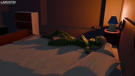ambiguous_gender ambiguous_penetrated ambiguous_pov anthro balls becoming_erect bed bodily_fluids breasts consistent_pov erection fellatio fellatio_pov first_person_view furniture genital_fluids genitals green_body green_scales gynomorph gynomorph/ambiguous gynomorph_penetrating gynomorph_penetrating_ambiguous hair half-erect humanoid_genitalia humanoid_penis intersex intersex/ambiguous intersex_penetrating intersex_penetrating_ambiguous lying morning_wood nude on_back on_bed oral penetration penile penis pink_hair receiving_pov scales sex sleep_molestation sleeping solo throbbing throbbing_penis larostin sladdoska_(modeler) carolitta_(sladdoska) 16:9 3d_(artwork) 3d_animation animated digital_media_(artwork) hi_res high_framerate huge_filesize long_playtime no_sound video widescreen