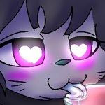 anthro heart_eyes heart_symbol licking male simple_eyes solo suspicious tongue tongue_out wet lukkylk lukken_collins domestic_cat felid feline felis mammal 1:1 low_res thumbnail