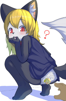 anthro barefoot black_body blonde_hair blue_clothing blue_dress clothed clothing crouching dress duo feet female grey_clothing grey_panties grey_underwear hair hand_on_own_face inner_ear_fluff loli long_hair looking_at_viewer multicolored_body open_mouth panties panty_shot pink_inner_ear print_clothing print_panties print_underwear question_mark red_eyes sleeveless_dress solo_focus tuft two_tone_body underwear upskirt white_body young young_anthro young_female pyu_ta08 futaba_channel akuma_gaoru canid canine canis gastropod mammal mollusk snail wolf absurd_res hi_res