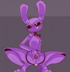 animatronic anthro anus bedroom_eyes bonnie_(fnaf) bow_(feature) bow_tie crossgender crouching female five_nights_at_freddy's genitals half-closed_eyes hi_res jailbait_knight lagomorph leporid looking_at_viewer machine mammal mtf_crossgender narrowed_eyes naughty_face nude pussy rabbit robot scottgames seductive smile solo spread_legs spread_pussy spreading weaver_bonnie