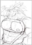 abs anthro blush bodily_fluids eyewear harness male muscular muscular_anthro muscular_male navel nipples one_eye_closed pecs solo sunglasses sweat wink rossciaco lifewonders tokyo_afterschool_summoners arsalan_(tas) felid lion mammal pantherine sketch