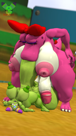 anthro balls big_balls big_breasts big_penis breasts duo erection fellatio genitals green_body gynomorph huge_balls huge_breasts huge_penis humanoid_genitalia humanoid_penis hyper hyper_balls hyper_breasts hyper_genitalia hyper_penis intersex intersex/intersex nipples nude oral penile penis pink_body sex siphon_(anatomy) siphonjob thick_thighs xaliah kabalmystic_(modeler) mario_and_luigi_(series) mario_bros nintendo superstar_saga birdo_(character) cackletta birdo humanoid 2021 3d_(artwork) 4k 9:16 absurd_res digital_media_(artwork) hi_res