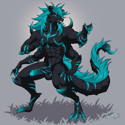 3_toes 4_arms 5_fingers abs anthro balls biped black_body black_penis blue_body blue_fur blue_glans blue_hair claws digitigrade erection feet fingers fur genitals glans hair horn humanoid_genitalia humanoid_penis hybrid_genitalia hybrid_penis kemono male multi_arm multi_limb multicolored_penis muscular muscular_male nude pecs penile_spines penis pupils quads red_eyes segmented_tail sharp_teeth slit_pupils solo stinger stinger_tail tail teeth toes vein veiny_penis crescentia_fortuna mythology arachnid arthropod dragon furred_dragon furred_scalie hybrid mythological_creature mythological_scalie scalie scorpion 1:1 2025 hi_res