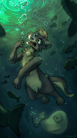 air_bubble ambiguous_gender anthro asphyxiation bad_end bag brown_body brown_fur countershade_torso countershading cyanosis death drowning featureless_crotch feral freediving fur group head_tuft motion_lines nude_anthro onomatopoeia open_mouth peril sound_effects taking_in_water text tuft colbycat fish mammal marine mustelid otter 2026 absurd_res artist_name digital_drawing_(artwork) digital_media_(artwork) english_description hi_res story story_in_description male_(lore)