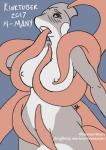 anthro big_breasts blush bound breasts female grope nipples nude simple_background solo tentacles sevenarms kinktober cetacean dolphin mammal marine oceanic_dolphin orca toothed_whale 2017 digital_media_(artwork) sketch