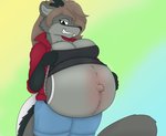 anthro belly big_belly big_breasts breasts clothing female hair pregnant pregnant_anthro pregnant_female solo topwear undyingwolf bitters absurd_res hi_res