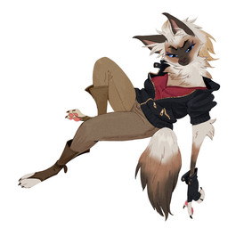 3_toes action_pose anthro arm_tuft blue_eyes brown_body brown_fur claws clothing elbow_tuft feet female finger_claws fingerless_gloves fluffy fluffy_fur fluffy_tail footwear fur gesture gloves hand_gesture handwear jacket khaki_pants long_tail looking_at_viewer multicolored_body multicolored_fur narrowed_eyes pawpads paws pink_pawpads pointing pointing_down pointy_ears pose shirt shoes simple_background smile soles solo squint tail toe_claws toeless_footwear toeless_shoes toes topwear tuft two_tone_body two_tone_fur white_body white_fur ruffu unnamed_character domestic_cat felid feline felis mammal siamese_cat digital_drawing_(artwork) digital_media_(artwork)