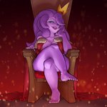 blue_eyes blue_sclera chair crossed_legs crown female furniture headgear pseudo_hair purple_body purple_skin queen royalty sitting solo pixelhat awesomenauts coco_nebulon alien alien_humanoid humanoid 1:1 hi_res