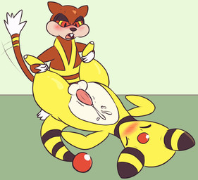 anal anal_penetration anthro anthro_on_anthro anthro_penetrated anthro_penetrating anthro_penetrating_anthro balls biped black_body black_fur black_nose black_tail blush blush_lines bodily_fluids brown_body brown_fur brown_tail buckteeth cum cum_on_chest cum_on_own_chest cum_on_self cum_while_penetrated dipstick_tail duo ear_markings ejaculation erection eyes_closed forehead_gem fur gem genital_fluids genitals glistening glistening_body gloves_(marking) hands-free leg_markings lying male male/male male_anthro male_penetrated male_penetrating male_penetrating_male markings motion_lines multicolored_body multicolored_fur multicolored_tail nude nude_anthro nude_male obscured_penetration on_back open_mouth penetration penile penile_penetration penis penis_in_ass pink_penis red_eyes red_gem sex socks_(marking) striped_markings striped_tail stripes sweat tail tail_markings tail_motion tailwag tapering_penis teeth throbbing throbbing_penis tongue white_balls white_body white_fur white_tail white_tail_tip yellow_body yellow_fur yellow_markings yellow_tail mincheeto nintendo pokemon ampharos generation_2_pokemon generation_5_pokemon pokemon_(species) watchog 2025 digital_media_(artwork) hi_res