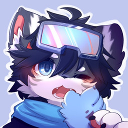 anthro big_eyes biped black_body black_fur blue_body blue_eyes blue_fur cute_fangs duo eyewear eyewear_on_head fangs fur goggles goggles_on_head kemono male one_eye_closed slim_anthro slim_male solo_focus teeth white_body white_fur hlg7777 domestic_cat felid feline felis mammal 1:1 2020