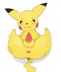 anal anthro anthrofied anus balls blush butt erection feral genitals male penis pokemorph presenting presenting_anus short_tapering_penis simple_background solo tapering_penis luckypupa nintendo pokemon generation_1_pokemon mammal pikachu pokemon_(species) 2018