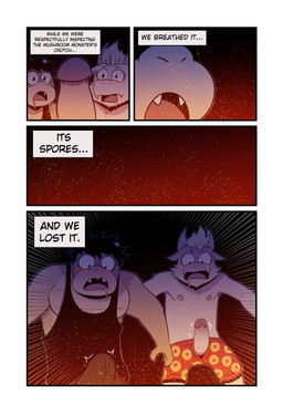 4_panel_comic amazed anthro black_hair blonde_hair blush bodily_fluids clothed clothing cute_fangs dialogue drooling erection erection_through_clothing fangs flesh_fang fur genitals group hair inner_monologue looking_at_genitalia looking_at_penis male male/male nipples open_mouth penis saliva shirt spores tan_body tan_fur tank_top teeth text text_box thinking topless topwear trio underwear underwear_only unwanted_erection yellow_body t0l0k mario_bros nintendo azz_(t0l0k) bowen_(t0l0k) bovid caprine dragon_koopa goat koopa mammal scalie absurd_res comic english_text hi_res multiple_scenes