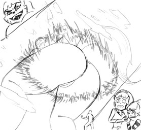 anthro anus big_breasts big_butt bodily_fluids breasts butt crying extreme_size_difference female genitals group hair huge_butt larger_female macro male nude open_mouth size_difference smaller_male smile tears vulva necrolepsy nickelodeon t.u.f.f._puppy anon katty_katswell kitty_katswell mrs._katswell domestic_cat felid feline felis human mammal greyscale monochrome mother_(lore) parent_(lore) sibling_(lore) sister_(lore) sisters_(lore) twins_(lore)