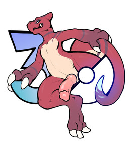 anthro biped claws countershade_torso countershading erection feet fingers front_view genitals logo_parody looking_at_viewer male nude nude_anthro nude_male penis smile solo teeth toes tongue thesecretcave nintendo pokemon pokemon_30_years colin_(thesecretcave) charmeleon generation_1_pokemon pokemon_(species) 2026 absurd_res digital_drawing_(artwork) digital_media_(artwork) hi_res