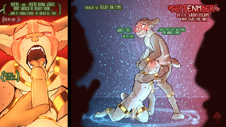 age_difference anklet anthro anthro_on_anthro anthro_penetrated anthro_penetrating anthro_penetrating_anthro balls being_watched blush bodily_fluids clothed clothed/nude clothing cum cum_in_mouth cum_inside dialogue duo_focus embarrassed embarrassing_exposure embarrassing_nudity erection face_fucking father_penetrating_son flaccid genital_fluids genitals group harem_jewelry harem_outfit irrumatio jewelry looking_at_another magic male male/male male_penetrated male_penetrating male_penetrating_male nude nude_male oral orgasm parent_incest penetration penile penile_penetration penis penis_in_mouth public public_erection public_nudity public_orgasm public_sex sex text what_has_magic_done younger_penetrated fek dungeons_and_dragons hasbro septenmber wizards_of_the_coast cricket_talot fekkri_talot african_golden_cat caracal_(genus) felid feline mammal tabaxi 16:9 comic english_text hi_res multiple_scenes widescreen father_(lore) father_and_child_(lore) father_and_son_(lore) incest_(lore) parent_(lore) parent_and_child_(lore) parent_and_son_(lore) son_(lore)