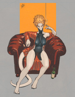 5_fingers alcohol anthro areola armchair bathrobe bathrobe_only beverage big_breasts black_areola black_body black_markings black_nipples black_scales breasts chair cigarette clothing container cup drinking_glass feet female female_anthro fingers furniture genitals glass glass_container glass_cup glistening glistening_body headdress headgear holding_object huge_breasts looking_at_viewer lounging markings navel nipples non-mammal_breasts robe sagging_breasts scales sitting smoke sofa solo spread_legs spreading tail toes vulva white_body white_scales wine wine_bottle wine_glass yellow_eyes flowerdino mythology ypera_(ayx) dragon mythological_creature mythological_scalie reptile scalie 2026 absurd_res digital_media_(artwork) hi_res