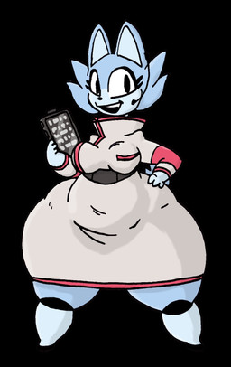 anthro belly biped black_background black_eyes black_mouth blue_body blue_countershading blue_fur blue_inner_ear boots breasts clothed clothed_anthro clothed_female clothing countershade_face countershade_fur countershading ear_piercing eyelashes female female_anthro footwear fur gloves handwear holding_tablet huge_hips huge_thighs overweight overweight_anthro overweight_female piercing pockets shoes simple_background solo teeth thick_thighs white_boots white_clothing white_footwear white_gloves white_handwear wide_hipped_anthro wide_hipped_female wide_hips wide_stance blayaden x-38_(maddeku) catrobis felid feline mammal 2022 hi_res