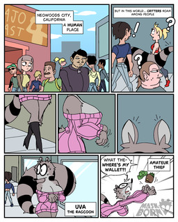 anthro big_breasts big_butt bodily_fluids boots breasts building burglar butt city city_background clothed clothing confuse female female_anthro femme_fatale footwear fur group high_heeled_boots high_heels huge_breasts male markings nervous nervous_look nervous_sweat raccoon_tail shoes skinsuit solo stripes sweat sweater sweater_dress tail tail_markings text thief tight_clothing topwear tripping wallet diegutan uva_the_raccoon human mammal procyonid raccoon 4:5 absurd_res comic english_text hi_res