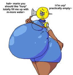 arm_warmers armwear belly big_belly big_butt blue_body breasts butt clothing featureless_breasts featureless_crotch feet female grey_body huge_belly huge_butt huge_hips huge_thighs hyper hyper_belly legwear machine mostly_nude multicolored_body not_furry obese obese_female overweight overweight_female simple_background solo standing talking_to_viewer text thick_thighs thigh_highs white_background wide_hips yellow_body 6saw789 mario_bros nintendo super_mario_sunshine f.l.u.d.d. humanoid robot robot_humanoid 2024 aliasing digital_drawing_(artwork) digital_media_(artwork) english_text hi_res shaded