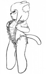 ahegao anthro breasts cilia clothing ear_tuft exposing female looking_pleasured slime small_breasts solo tentacle_cilia tentacles tentaclothes tongue tongue_out tuft undressing wet young young_anthro jellymouse animate_inanimate domestic_cat felid feline felis living_clothing mammal monochrome