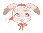 anthro buckteeth christmas_clothing christmas_headwear clothing female fur grey_body grey_fur hat headgear headwear holidays open_mouth open_smile purple_eyes santa_hat smile solo teeth kabe2mugi christmas disney zootopia judy_hopps lagomorph leporid mammal rabbit hi_res