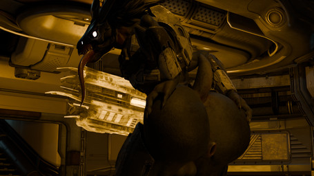 anthro anus armor backsack balls big_butt big_tongue bodily_fluids butt claws gaping gaping_anus genitals huge_butt hyper hyper_butt long_tongue male mask presenting presenting_anus presenting_hindquarters puffy_anus raised_tail saliva saliva_on_tongue solo spread_anus spreading tail thick_thighs tongue tongue_out swishlosh halo_(series) microsoft xbox_game_studios alien alien_humanoid humanoid kig-yar scalie 16:9 hi_res widescreen