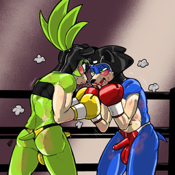 accessory anthro ballboxing blood bodily_fluids boxing boxing_gloves bruised bruised_eye butt clothing cock_sheath countershade_face countershading duo erection erection_under_clothing female fight fighting_ring genital_fluids genital_outline genitals gynomorph gynomorph/male hair hair_accessory hair_tie handwear headgear intersex intersex/male leather leather_clothing leather_headgear male male/female penis_clothing precum sport studded_hair_tie thong tied_hair topwear tube_top underwear fellowthewulf idw_publishing sega sonic_the_hedgehog_(comics) sonic_the_hedgehog_(idw) sonic_the_hedgehog_(series) sonic_the_hedgehog surge_the_tenrec afrosoricid eulipotyphlan hedgehog mammal tenrec 1:1 2025 digital_media_(artwork) hi_res