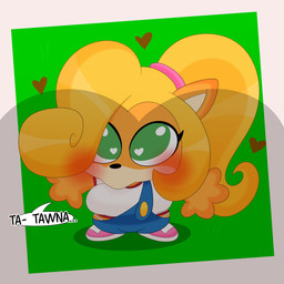 anthro big_breasts blush breasts clothing female flustered heart_eyes heart_symbol high-angle_view huge_breasts medium_breasts shadow solo speech_bubble standing thong underwear 3barts activision crash_bandicoot_(series) fototeta coco_bandicoot bandicoot mammal marsupial 1:1 hi_res