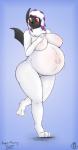 anthro anthrofied belly big_belly big_breasts big_butt blush breasts butt curvy_figure female nude pokemorph pregnant pregnant_anthro pregnant_female solo thick_thighs voluptuous wide_hips gyro-furry nintendo pokemon gemma_sol absol generation_3_pokemon pokemon_(species) 2017