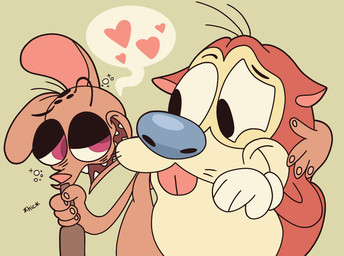 beverage black_eyes bubble drunk drunk_bubble duo fingers heart_symbol holding_object male open_mouth open_smile pink_eyes red_body semi-anthro smile substance_intoxication tan_body teeth toony white_body wine_bottle middlemost-post nickelodeon ren_and_stimpy ren_höek stimpy_j._cat canid canine canis chihuahua domestic_cat domestic_dog felid feline felis mammal toy_dog 2021 hi_res