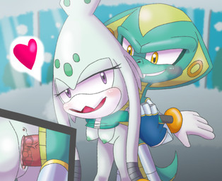anthro anthro_on_anthro anthro_penetrated anthro_penetrating anthro_penetrating_anthro anus areola arm_grab arm_pull blush breasts close-up clothed clothing duo female female_penetrated from_behind_position genitals gloves grin half-closed_eyes handwear heart_symbol interspecies male male/female male_penetrating mostly_nude narrowed_eyes nipples non-mammal_breasts open_mouth penetration penis prison_guard_position prosthetic prosthetic_limb raised_clothing sex smile tentacles vaginal vaginal_penetration vulva young kasainoa archie_comics sega sonic_the_hedgehog_(archie) sonic_the_hedgehog_(comics) sonic_the_hedgehog_(series) abyss_the_squid mordred_hood aquatic cephalopod cobra coleoid decapodiform mollusk reptile scalie snake squid