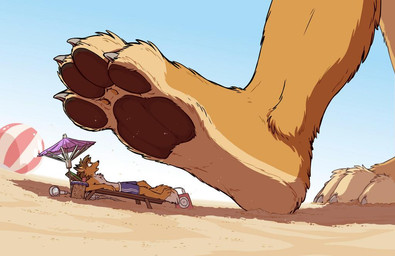 ambiguous_gender anthro beach duo feet imminent_crush macro pawpads paws soles tirrel