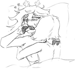 3_fingers anthro antlers back_groove bed bed_sheet bedding bite blush breasts buckteeth duo eyes_closed female female_on_bottom finger_bite finger_in_mouth fingers from_front_position furniture hair hand_on_shoulder happy heart_reaction heart_symbol hooved_fingers hooves horn hug human_on_anthro interspecies larger_anthro larger_female lying male male/female male_on_top messy_hair missionary_position nipples nude on_back on_bottom on_top pillow romantic romantic_sex self_bite sex short_hair size_difference smaller_human smaller_male teeth anonymous_artist deltarune undertale_(series) kris_dreemurr noelle_holiday deer human mammal new_world_deer reindeer hi_res monochrome sketch traditional_media_(artwork)