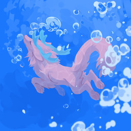 ambiguous_gender antlers arm_tuft blue_antlers brown_body brown_fur bubble cheek_tuft elbow_tuft eyelashes eyes_closed facial_tuft feral fur horn mouth_closed neck_tuft side_view solo tail tuft underwater unsigned water corzh77 mythology dragon furred_dragon furred_scalie mythological_creature mythological_scalie scalie 1:1 absurd_res hi_res