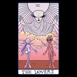 anthro blue_bracelet blue_jewelry blue_necklace bracelet breasts card desert duo featureless_breasts featureless_crotch female fluffy fluffy_tail fur gem green_eyelids jewelry major_arcana mask necklace paws pearl_(gem) pearl_bracelet pearl_necklace pink_body pink_fur red_body red_fur sky skyscape sun tail tarot tarot_card the_lovers_(tarot) whiskers plentyofsoup cartoon_network courage_the_cowardly_dog bunny_(courage_the_cowardly_dog) kitty_(courage_the_cowardly_dog) domestic_cat felid feline felis lagomorph leporid mammal rabbit 1:1 2022 hi_res