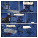 2022 anthro clothed clothing comic crossbow detailed_background dungeons_and_dragons english_text group hasbro hi_res kobold male mask purple_body purple_clothing purple_robe purple_skin ranged_weapon red_body red_skin robe saintmonstre scalie speech_bubble text weapon wizards_of_the_coast yellow_body yellow_skin