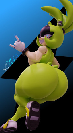 anthro big_breasts big_butt black_background blue_background blue_eyes bracelet breasts butt clothing ear_piercing ear_ring eyelashes facial_markings female footwear fur gesture gloves green_body green_fur hair handwear head_markings huge_butt jewelry looking_at_viewer looking_back markings piercing ponytail rear_view ring ring_piercing sharp_teeth shoes side_boob simple_background smile solo studded_bracelet studded_jewelry studs tan_body tan_fur teeth thick_thighs white_clothing white_footwear white_gloves white_handwear white_shoes wide_hips geodat idw_publishing sega sonic_the_hedgehog_(comics) sonic_the_hedgehog_(idw) sonic_the_hedgehog_(series) surge_the_tenrec afrosoricid mammal tenrec 3d_(artwork) digital_media_(artwork) hi_res