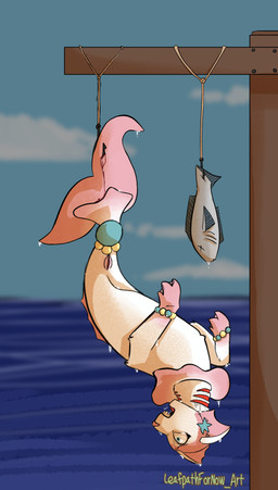 air_drowning asphyxiation blood bodily_fluids choking dangling death erotic_asphyxiation female female_death hanging_from_hook hook outside snuff solo split_form suspension tail torture water wet leafpath nintendo pokemon jewel_(luftraptor) aquatic eeveelution fish generation_1_pokemon generation_7_pokemon hybrid merfolk pokemon_(species) primarina vaporeon hi_res