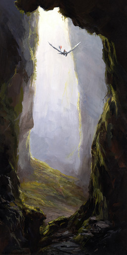 canyon cliff duo feral grass light moss outside overhang plant rock spread_wings sunlight valley wings kenket dreamworks european_mythology how_to_train_your_dragon mythology toothless dragon fury_(httyd) human mammal mythological_creature mythological_scalie night_fury scalie western_dragon 2015 hi_res painting_(artwork) traditional_media_(artwork) traditional_painting_(artwork) watermark