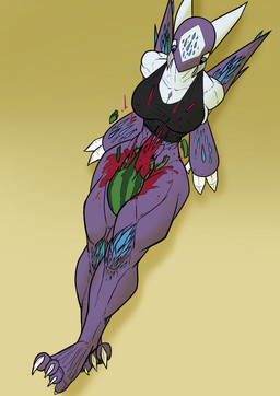 anthro anthrofied claws clothing female food fruit half_clothed melon messy muscular muscular_female plant pokemorph shirt solo squish tank_top thigh_squish tiberium topwear tusks watermelon watermelon_crushing nuglet command_and_conquer electronic_arts nintendo pokemon ichora generation_3_pokemon hybrid latias legendary_pokemon pokemon_(species) absurd_res hi_res