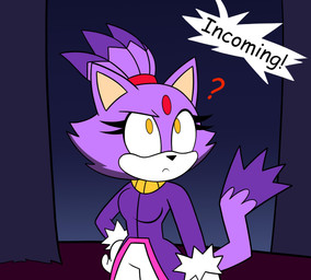 accessory annoyed anthro clothing coat dialogue female forehead_gem forest forest_background frown fur gem gloves gold_(metal) gold_jewelry gold_necklace hand_on_hip handwear headband jewelry leggings legwear looking_up nature nature_background necklace night oblivious outside plant possession purple_body purple_clothing purple_coat purple_fur purple_topwear question_mark red_headband solo speech_bubble standing text topwear tree white_clothing white_gloves white_handwear white_leggings white_legwear yelling yellow_eyes tabzdrawzstuff sega sonic_the_hedgehog_(series) blaze_the_cat unnamed_character domestic_cat felid feline felis mammal 2025 absurd_res colored english_text hi_res