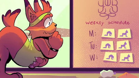 4_toes accessory anthro bangs belly big_butt biped butt claws clothed clothed_anthro clothed_male clothing ears_up feet fur green_clothing headband male mirror mirror_reflection multiple_poses orange_body orange_fur pawpads pose reflection slightly_chubby tail text toes yoga unknown_artist atari bubsy_(series) bubsy_bobcat bobcat felid feline lynx mammal 16:9 2026 animated copyright_name digital_drawing_(artwork) digital_media_(artwork) english_text no_sound official_art promotional_material short_playtime video widescreen