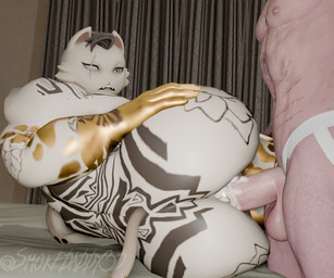 anal anal_penetration anthro anthro_focus anthro_penetrated arm_tattoo back_tattoo balls bed big_butt black_hair blind_eye bodily_fluids butt butt_tattoo cheek_tuft clothed clothing cum cum_in_ass cum_inside duo eye_scar faceless_character faceless_human faceless_male facial_scar facial_tuft fangs fur furniture genital_fluids genitals hair hand_on_butt human_on_anthro human_penetrating human_penetrating_anthro interspecies jockstrap jockstrap_only lying male male/male male_penetrated male_penetrating male_penetrating_male muscular muscular_anthro muscular_male navel nipples nude_anthro nude_male on_bed on_side penetration penile penile_penetration penis penis_in_ass scar sex solo_focus t_square_position tail tattoo teeth topless tuft underwear underwear_only white_body white_clothing white_fur white_jockstrap white_underwear yellow_eyes smokedaddy meowdas domestic_cat felid feline felis human mammal 3d_(artwork) 6:5 digital_media_(artwork) english_description hi_res