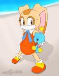 2015 anthro chao_(sonic) cheese_the_chao cream_the_rabbit duo excito female hi_res hug lagomorph leporid male male/female mammal rabbit sega sonic_the_hedgehog_(series) young young_female