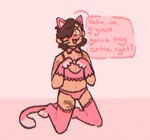 andromorph begging begging_pose breasts camel_toe cat_ear_headband cat_lingerie cat_tail clothing costume dialogue embarrassed heart_eyes heart_symbol intersex kneeling legwear lingerie nervous panties pose solo stockings tattoo underwear necro-hamster liam_valentine_(necro-hamster) animal_humanoid cat_humanoid felid felid_humanoid feline feline_humanoid humanoid mammal mammal_humanoid trans_(lore) trans_man_(lore)