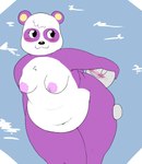 anthro belly blush breasts duo face_in_ass faceless_character faceless_male female male navel nipples slightly_chubby slightly_chubby_female thick_thighs unawarey animal_crossing nintendo pinky_(animal_crossing) bear giant_panda mammal hi_res