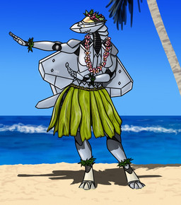 aircraft airplane anthro back_wings beach bottomwear breasts clothed clothing cockpit dancing featureless_breasts female fin flower grass_skirt grey_body hula hula_dancer hula_dancing jet jet_engine machine metallic_body not_furry nude nude_anthro nude_female outside palm_tree plant sand sea seaside skirt smile solo tail tail_fin topless topless_anthro topless_female tree vehicle water wings qwerty1989 boeing f-22_raptor lockheed_martin aeromorph living_aircraft living_machine living_vehicle digital_media_(artwork) hi_res